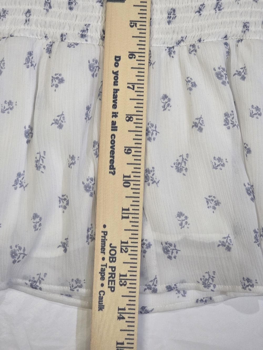Ivory Floral Ruffled Camisole with Adjustable Straps - Picture 7 of 14